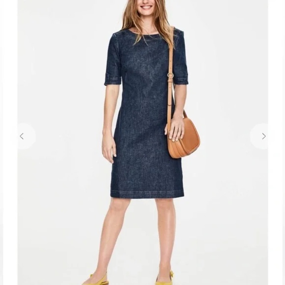 Boden Rhea Denim Midi Dress size 14L